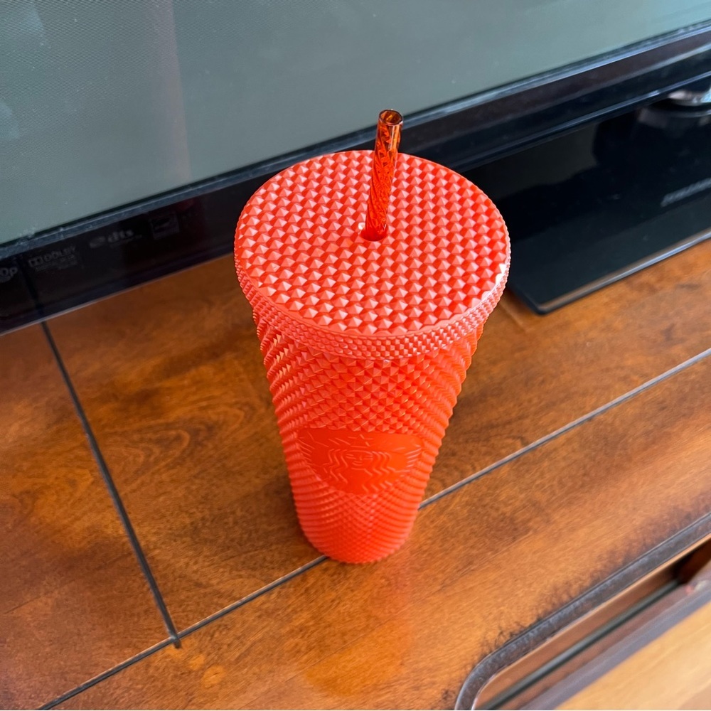 Starbucks Limited Edition Studded Tumbler Orange Pearl Halloween 2022 Venti 24oz - Picture 6 of 6